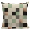Housse de coussin scandinave géométrique vert turquoise 18