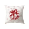 Housse de coussin Noël symboles des fêtes rouges et blancs variés 9
