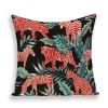 Housse de coussin nature tropical zèbre et piment rouge 12