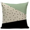 Housse de coussin scandinave géométrique vert turquoise 28