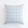 Housse de coussin modernes rayures et carreaux bleu clair 9