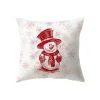 Housse de coussin Noël symboles des fêtes rouges et blancs variés 11