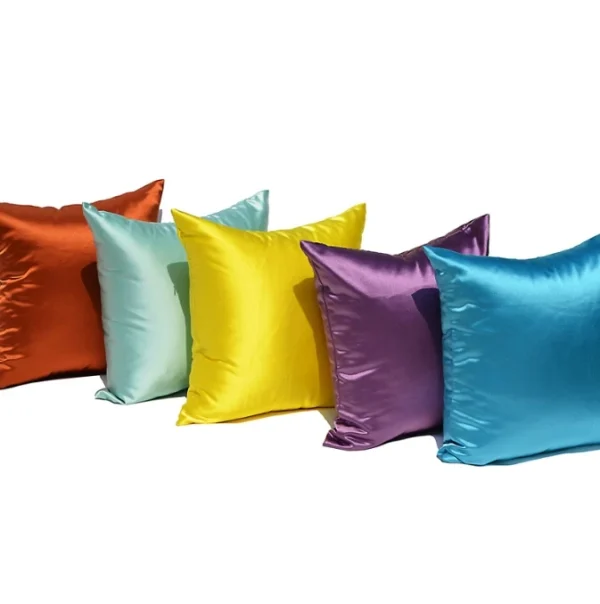 Housse de coussin moderne effet satiné multi-couleurs Housse de coussin moderne effet satiné multi-couleurs 2