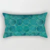 Housse de coussin nature tropicale bleu coeur de jungle 7