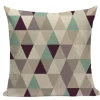 Housse de coussin scandinave géométrique vert turquoise 23