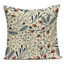 Housse de coussin nature tropicale feuille et plante Housse de coussin nature tropicale feuille et plante 1