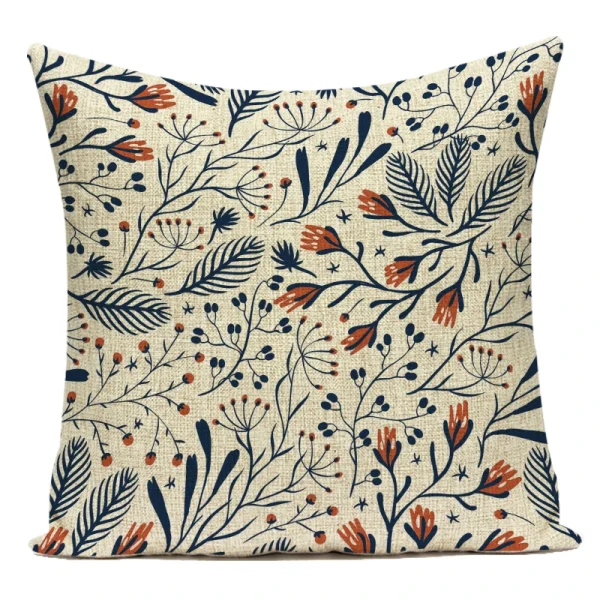 Housse de coussin nature tropicale feuille et plante Housse de coussin nature tropicale feuille et plante 1