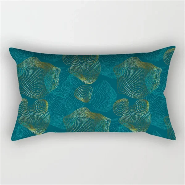 Housse de coussin nature tropicale bleu coeur de jungle 4