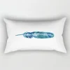 Housse de coussin nature tropicale bleu coeur de jungle 17
