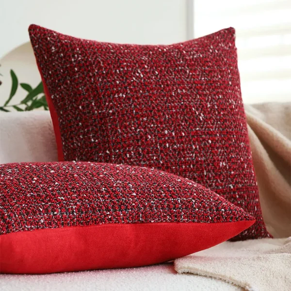 Housse de coussin Noël tricot rouge Housse de coussin Noël tricot rouge 2
