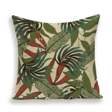 Housse de coussin nature tropical zèbre et piment rouge 2