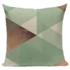 Housse de coussin scandinave géométrique vert turquoise 14