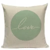 Housse de coussin scandinave géométrique vert turquoise 22