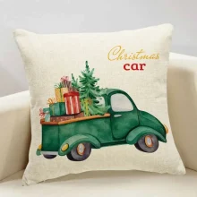 Housse de coussin décorative pour Noël christmas car Housse de coussin décorative pour Noël christmas car 11