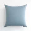 Housse de coussin modernes rayures et carreaux bleu clair 10