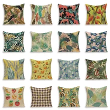 Housse de coussin nature tropical zèbre et piment rouge Housse de coussin nature tropical zèbre et piment rouge 1