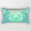 Housse de coussin nature tropicale bleu coeur de jungle 22