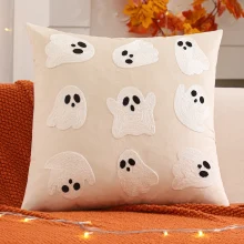 Housse de coussin Halloween velours brodé 5