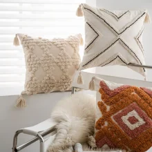 Housse de coussin Broderie wood vibes Housse de coussin Broderie wood vibes 1