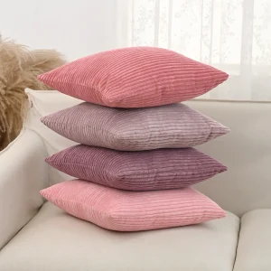 Housses de coussin PINK MY DAY velours côtelé Housses de coussin PINK MY DAY velours côtelé 2
