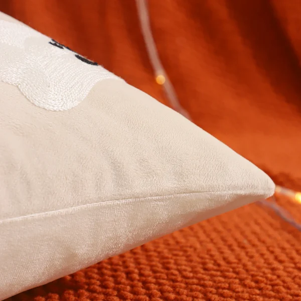 Housse de coussin Halloween velours brodé 6