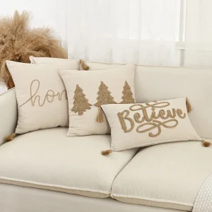 Housse de coussin Village du père Noël 2