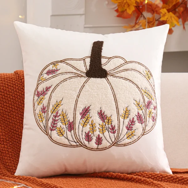 Housse de coussin Halloween velours brodé 2
