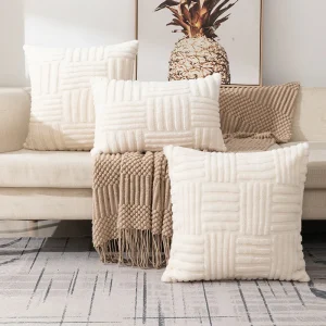 housse de coussin boho géométrique carré de lignes 1