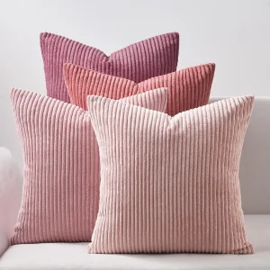 Housses de coussin PINK MY DAY velours côtelé 1