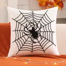Housse de coussin Halloween velours brodé 4