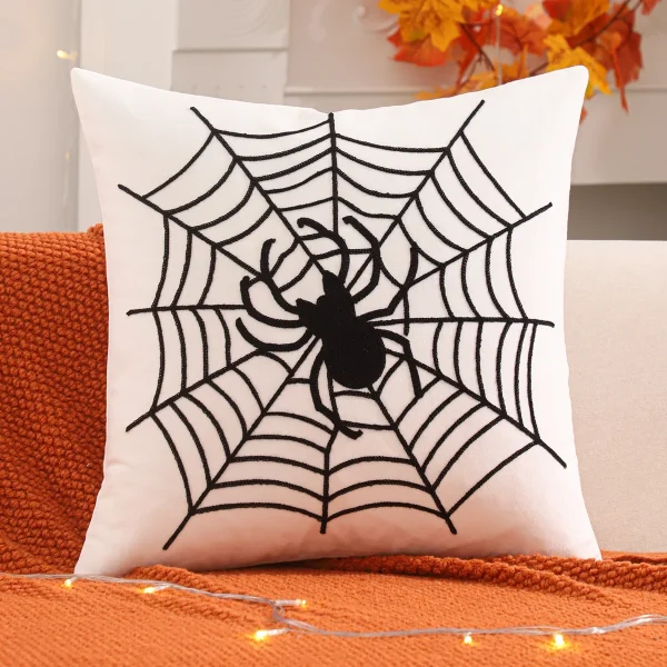 Housse de coussin Halloween velours brodé 4