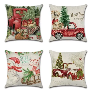 Housses de coussin la magie de Noël à la maison 1
