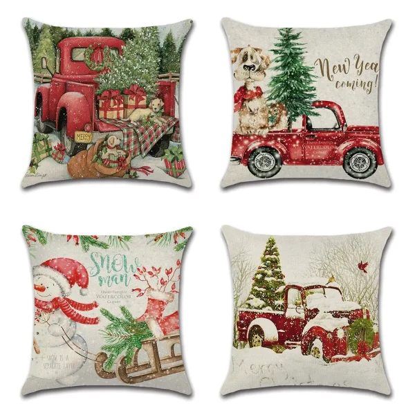 Housses de coussin la magie de Noël à la maison 1