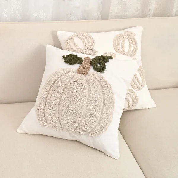 Housse de coussin halloween citrouilles chics 2