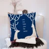 Housse de coussin décorative avec un cerf et un oiseau amusant 6