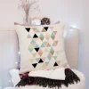 Housse de coussin décorative avec un cerf et un oiseau amusant 20