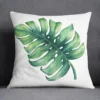 Housse de coussin nature tropical et géometrie bleu vert 23