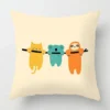 Housse de coussin toucan et dessin d'animaux 8