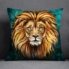 Housse de coussin nature tropical et géometrie bleu vert 25