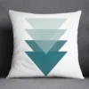 Housse de coussin nature tropical et géometrie bleu vert 32