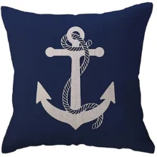 housse de coussin marin bleu bateau et rose des vents 6