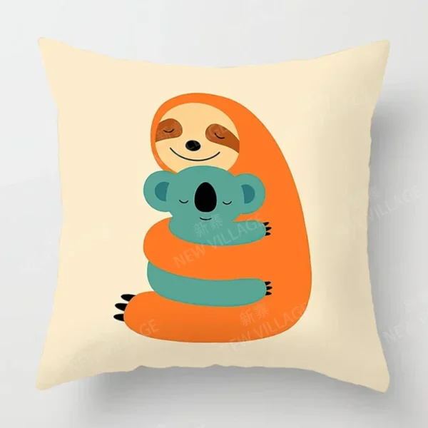 Housse de coussin toucan et dessin d’animaux Housse de coussin toucan et dessin d'animaux 3