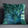 Housse de coussin nature tropical et géometrie bleu vert 20
