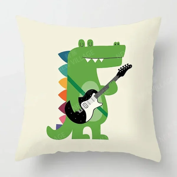 Housse de coussin toucan et dessin d’animaux Housse de coussin toucan et dessin d'animaux 2