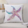 Housse de coussin Marin avec dessin coloré de hippocampe mignon 5
