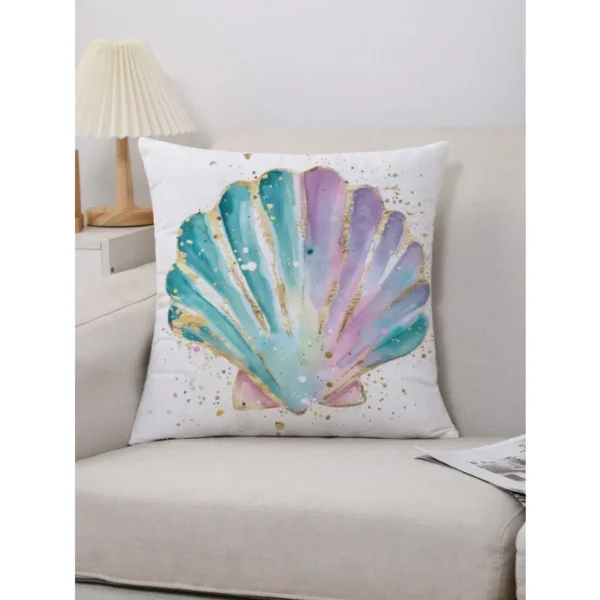 Housse de coussin Marin avec dessin coloré de hippocampe mignon Housse de coussin Marin avec dessin coloré de hippocampe mignon 3
