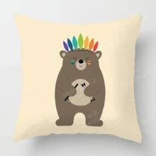 Housse de coussin toucan et dessin d’animaux Housse de coussin toucan et dessin d'animaux 4