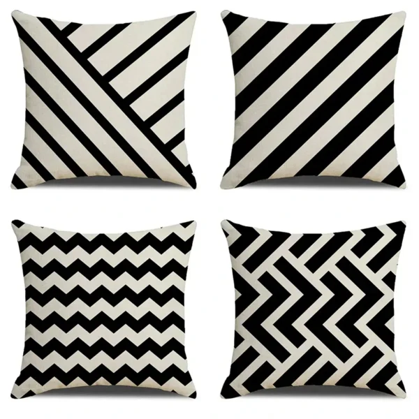 Housse de coussin en tissu doux couleur unie pour décoration intérieure 2