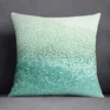 Housse de coussin nature tropical et géometrie bleu vert 29