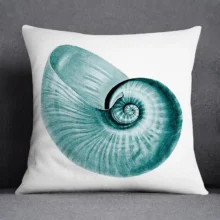 Housse de coussin nature tropical et géometrie bleu vert 3